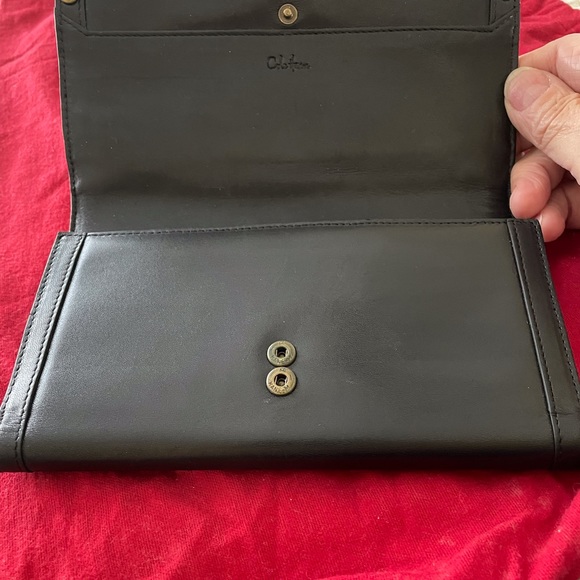 Cole Haan Black Leather Tri-fold Wallet NWOT 7 3/4 X 4 3/4 - Picture 4 of 12